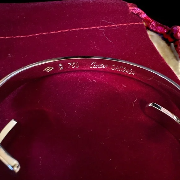 WHAT is Love Titanium Cuff Bracelet - Silver, Gold and Rose Gold 7” Adju… - Picture 9 of 9